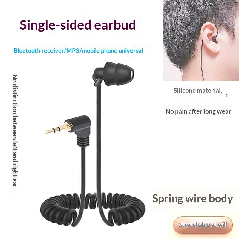 Noise Cancelling Headphone - In Ear Single Side Earphone Heavy