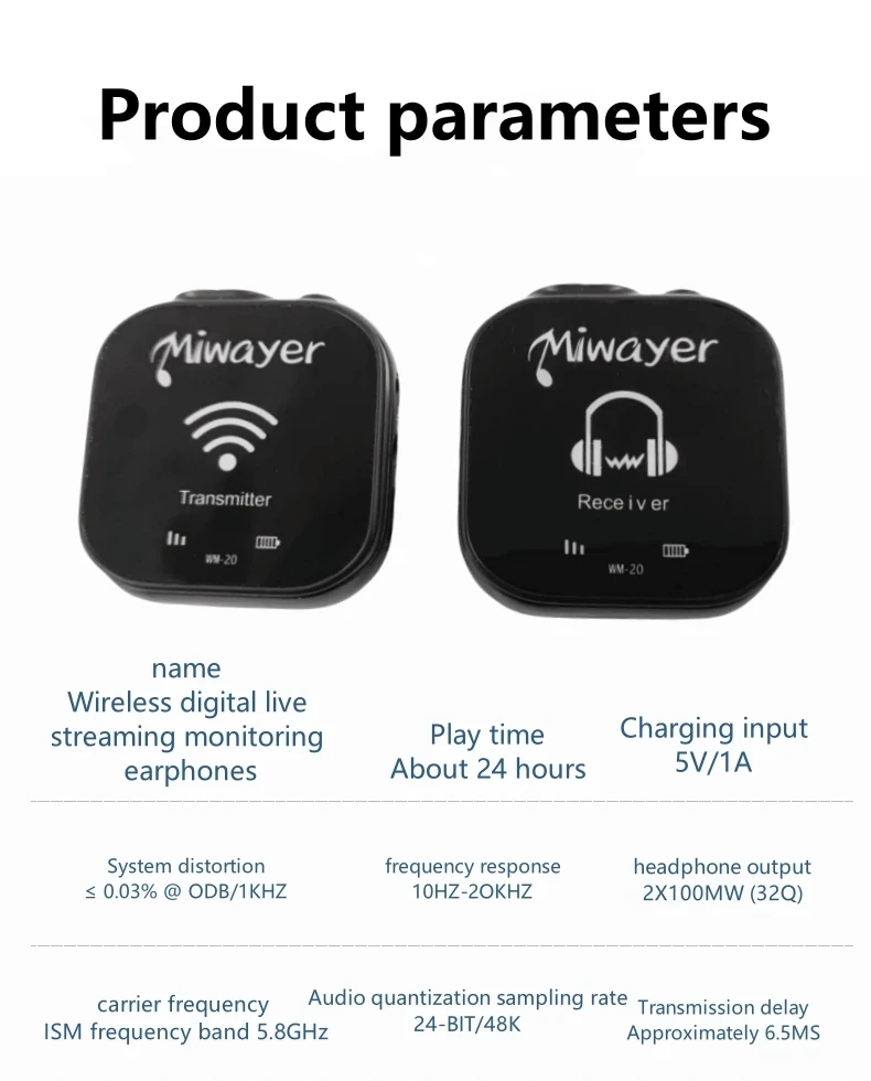 Miwayer WM-20 5.8G Wireless In - In Ear Monitor Iem 评论和价格