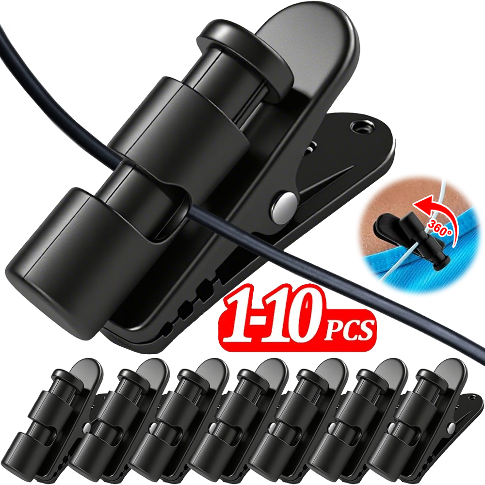 1-10Pack Headphone Fixing Clip - Wired Earphone Mic 评论和价格