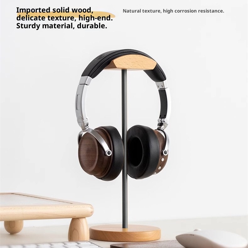 Black Walnut Wood & Aluminum H - Headphone Stand Desk 评论和价格