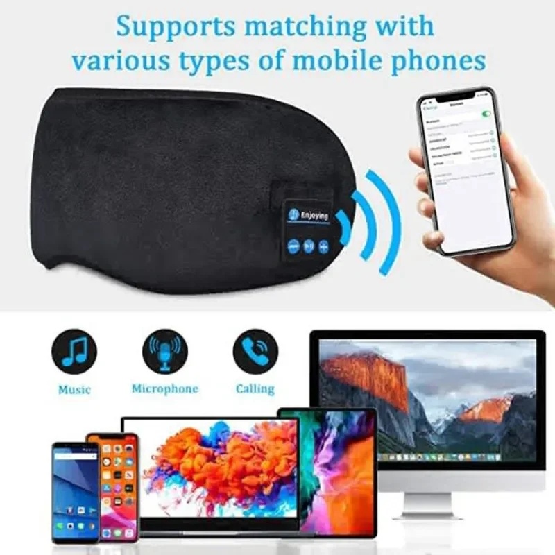 3D Eye Mask Bluetooth Headphon - Bluetooth Headset On Ear 评论和价格