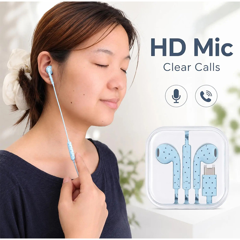 Type C Earphones Polka Dot Sta - Usb C Earphone 评论和价格