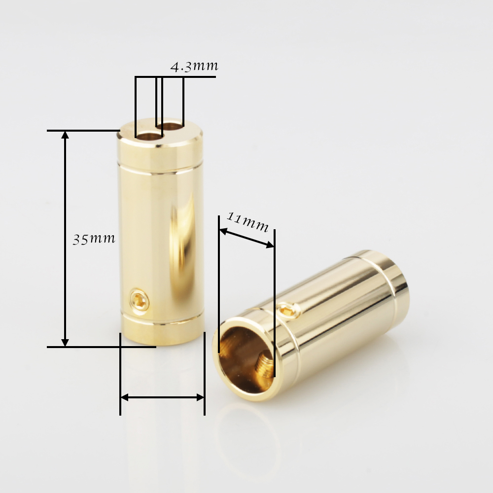 4 pcs Chrome/Gold Plated Speak - Audio Splitter Y 评论和价格