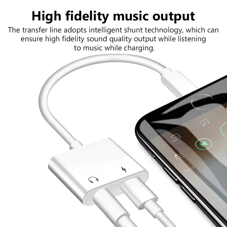 2 in 1 iOS to 3.5mm Jack Audio - Earphone Splitter Jack 评论和价格